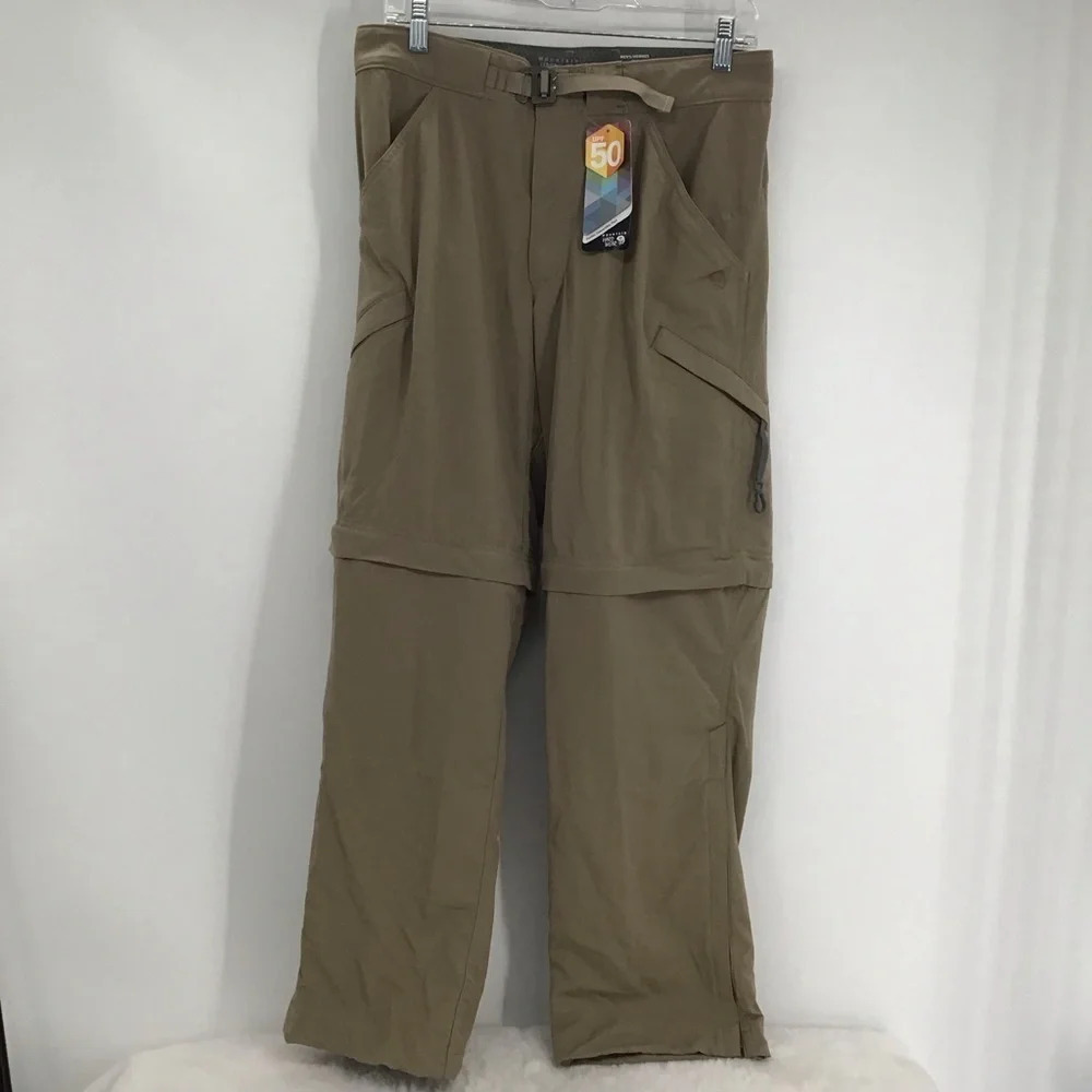Mountain Hardwear Men’s Hiking Convertible Zip Off Pants UPF NWT Size 28